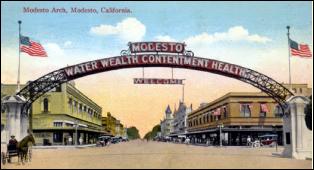 Welcome Arch of Modesto, California